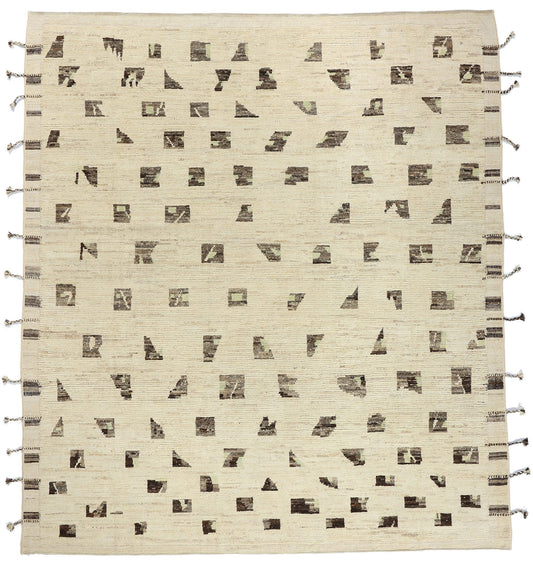 12 x 13 Organic Modern Bauhaus Moroccan Rug 81109