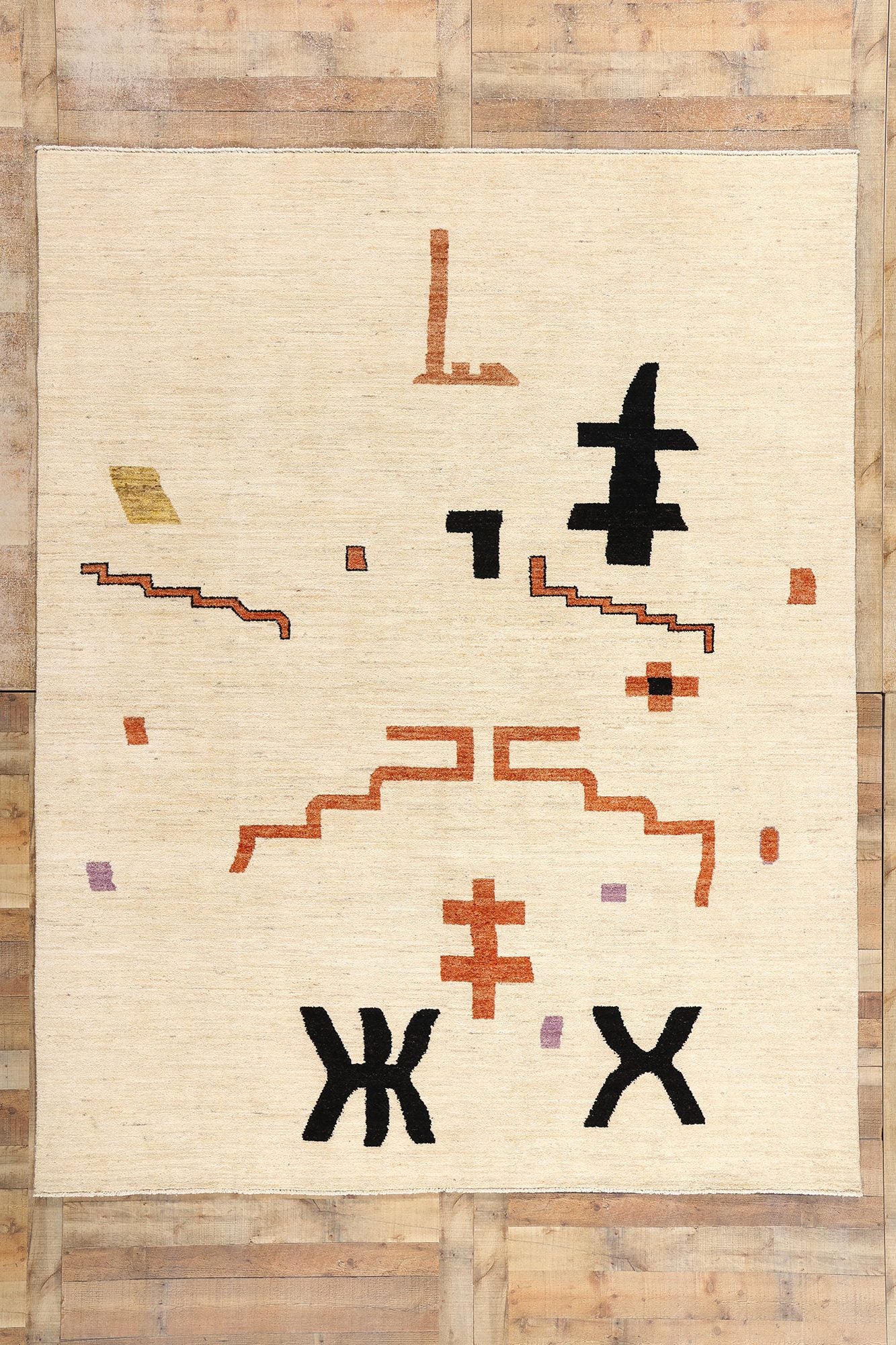 8 x 10 Organic Modern Brutalist Moroccan Rug 81115