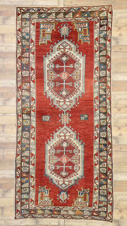 5 x 11 Vintage Turkish Oushak Rug 52418