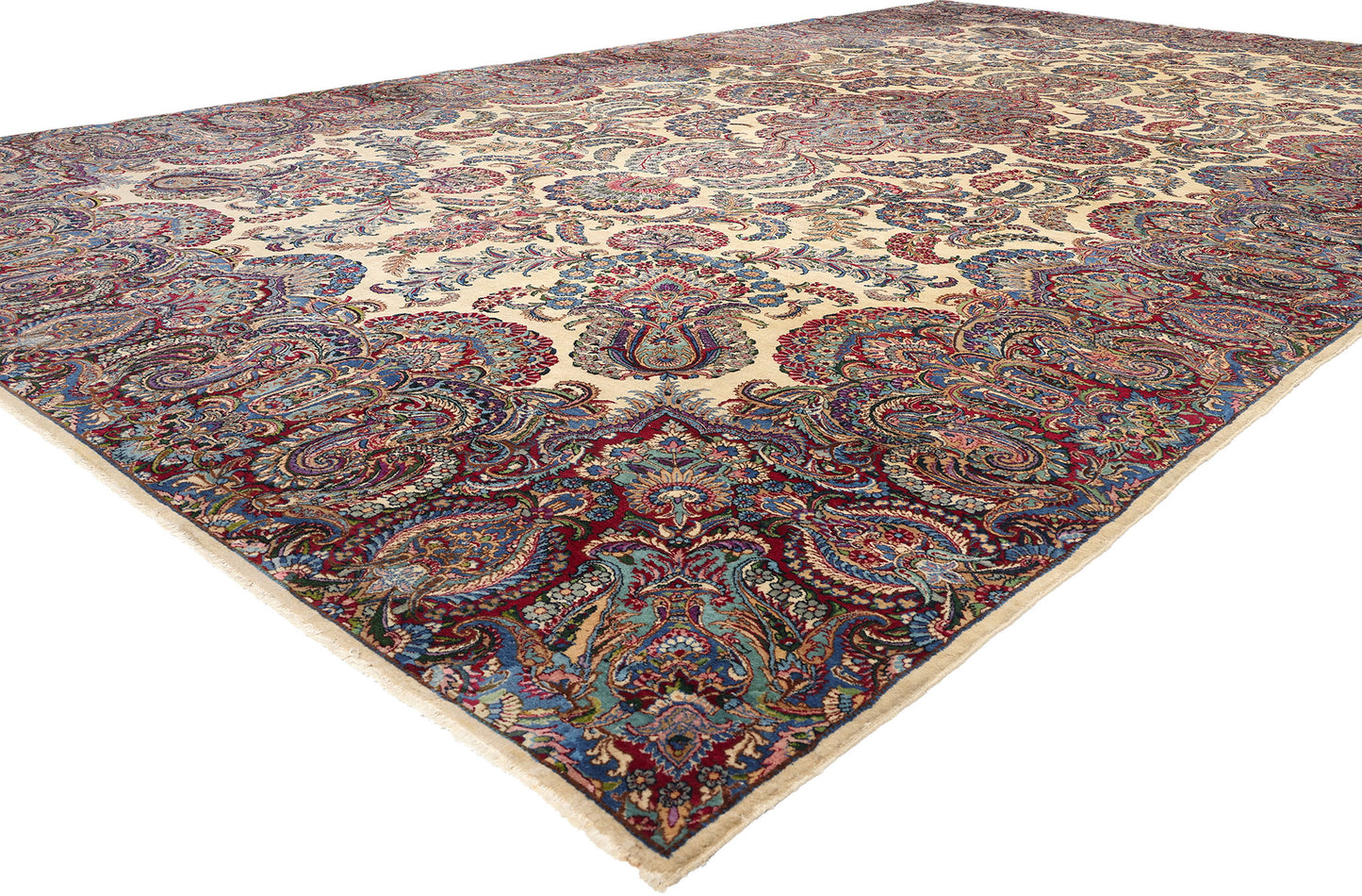 12 x 19 Antique Persian Kerman Rug 78750