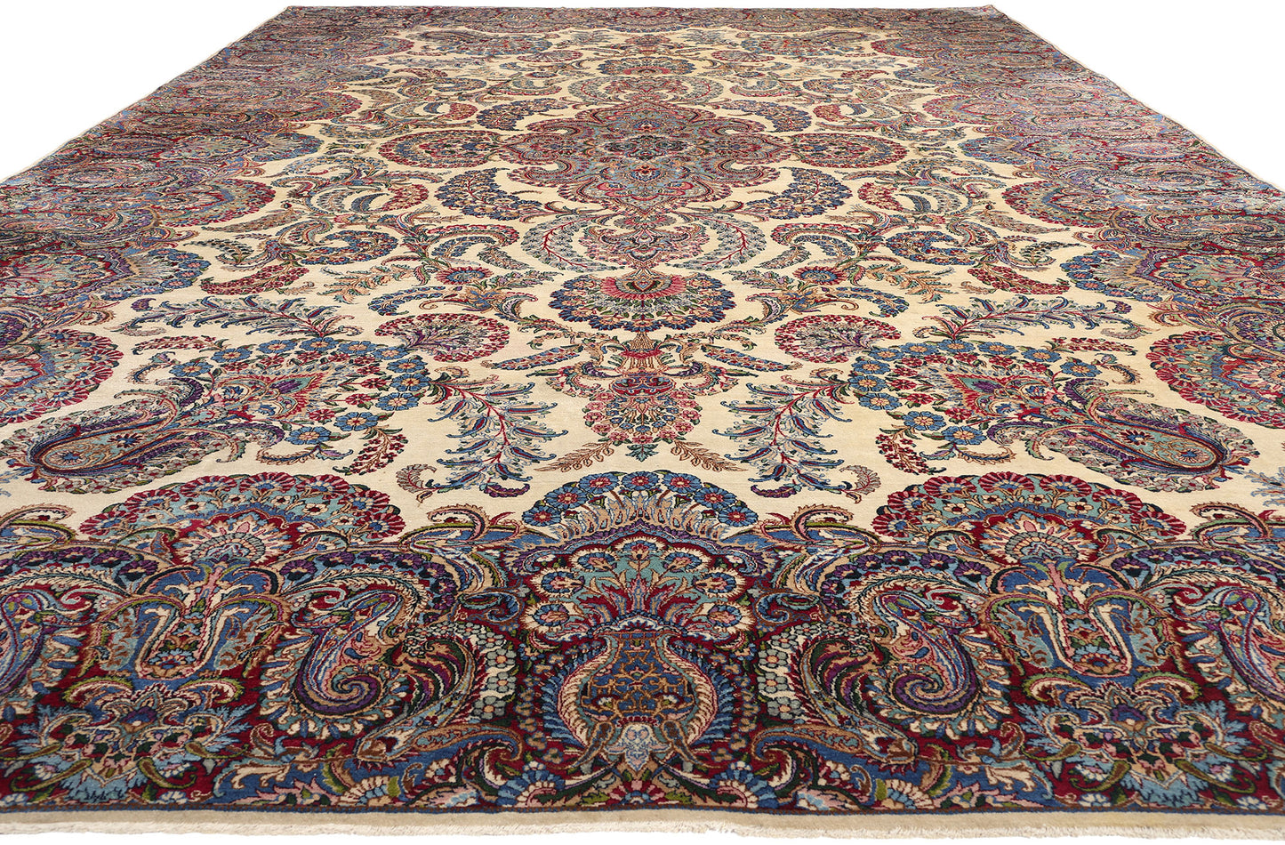 12 x 19 Antique Persian Kerman Rug 78750