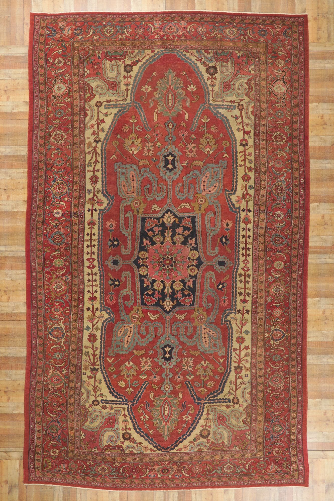11 x 19 Antique Persian Bakshaish Rug 77359