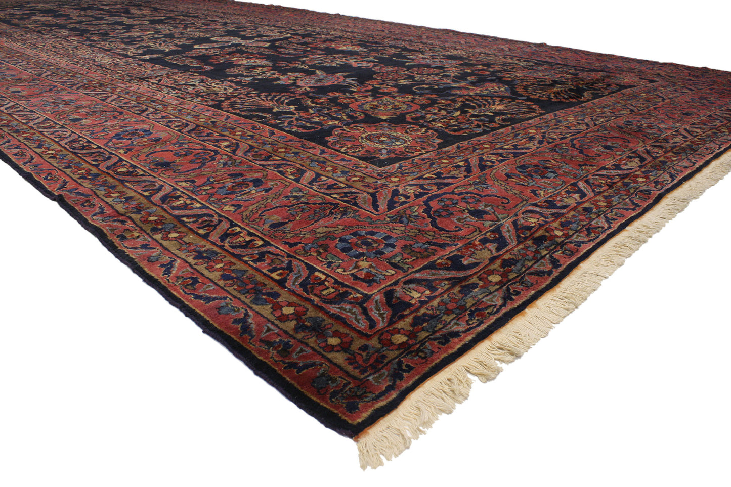 12 x 25 Antique Persian Sarouk Rug 76984