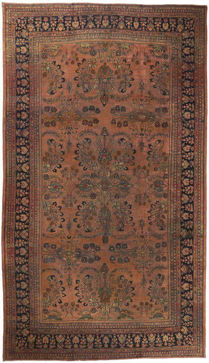 13 x 23 Antique Persian Mahal Rug 72045