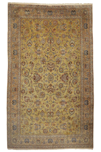 14 x 22 Antique Persian Kashan Rug 71883