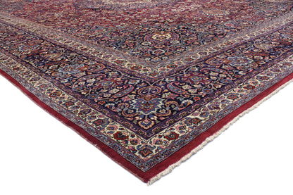 16 x 19 Antique Persian Mashhad Rug 74986