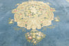 12 x 18 Vintage Blue Floral Indian Rug 77509