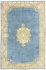 12 x 18 Vintage Blue Floral Indian Rug 77509
