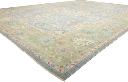 16 x 23 Modern Light Blue Persian Sultanabad Rug 61281