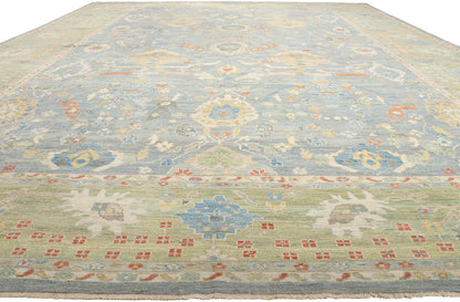 16 x 23 Modern Light Blue Persian Sultanabad Rug 61281