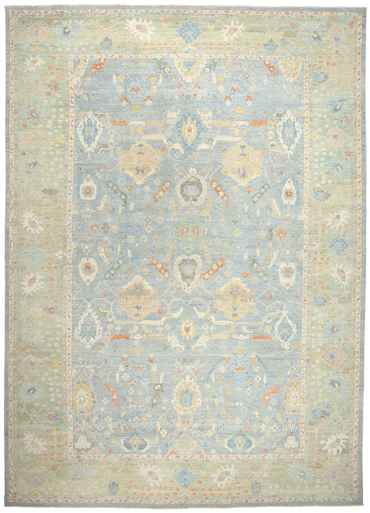 16 x 23 Modern Light Blue Persian Sultanabad Rug 61281