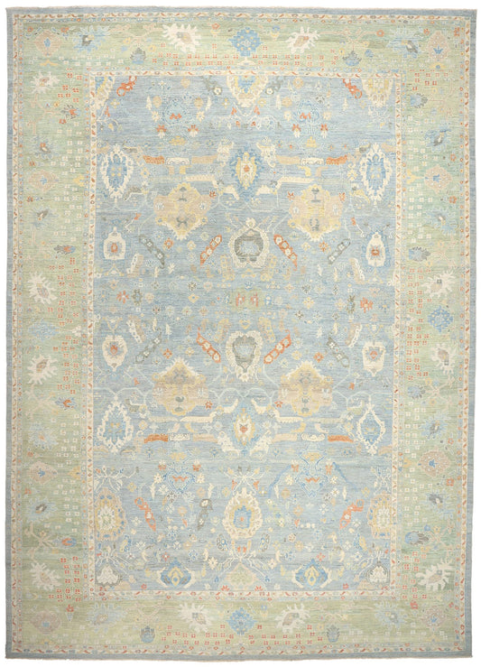 16 x 23 Modern Light Blue Persian Sultanabad Rug 61281