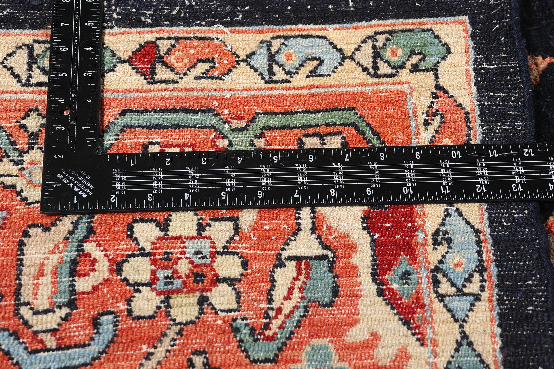 13 x 18 Modern Black Persian Mahal Rug 61293