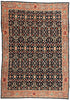 13 x 18 Modern Black Persian Mahal Rug 61293