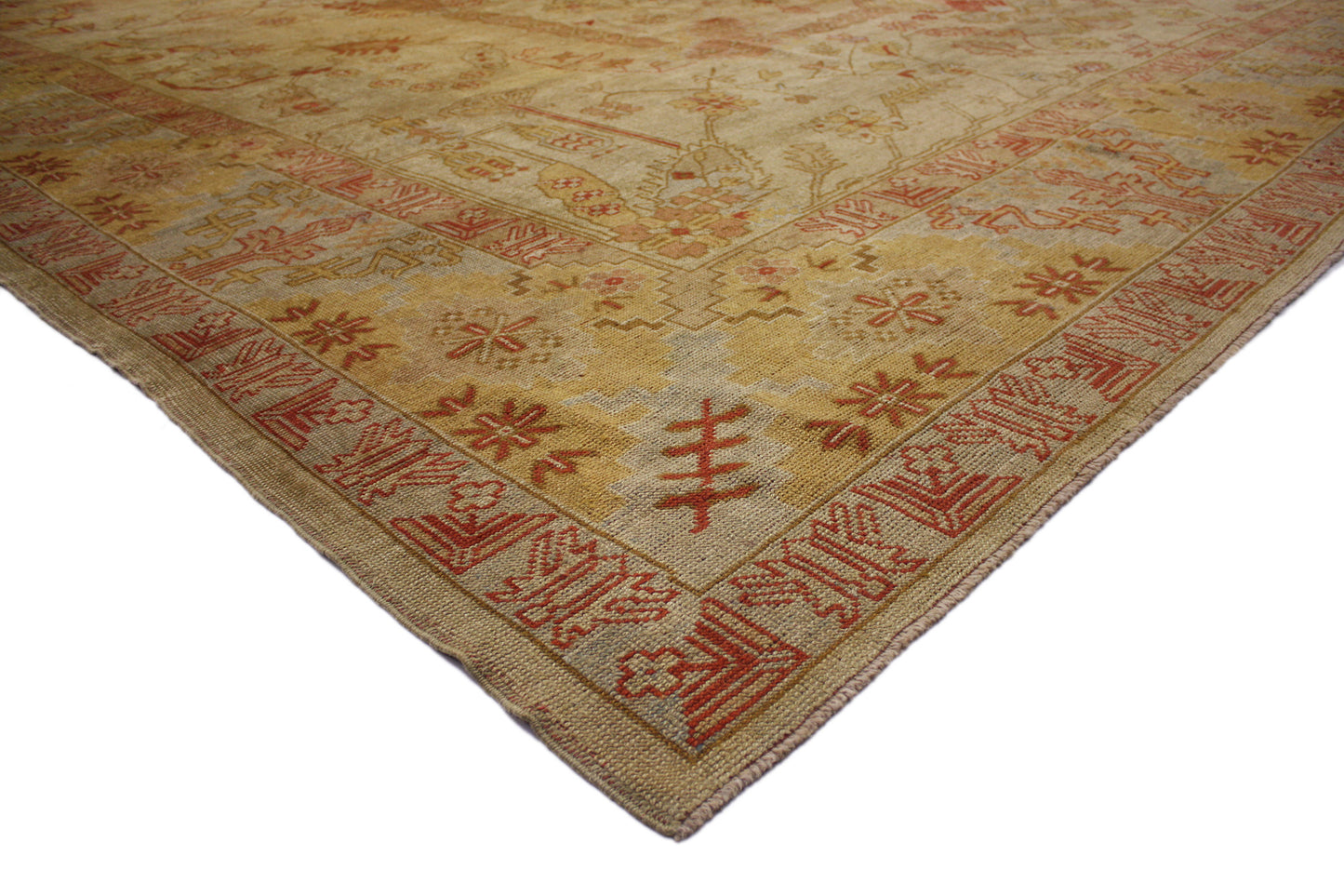 15 x 18 Vintage Turkish Oushak Rug 76619