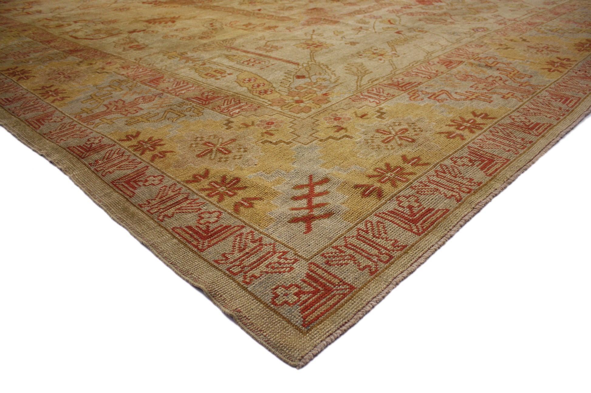 15 x 18 Vintage Turkish Oushak Rug 76619