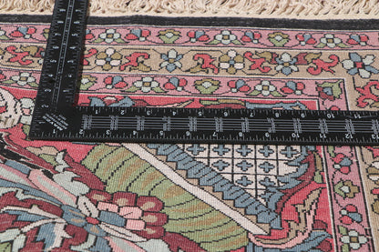 14 x 23 Vintage Indian Silk Kashmir Rug 78328