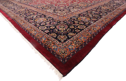 17 x 22 Vintage Persian Mashhad Rug 77405