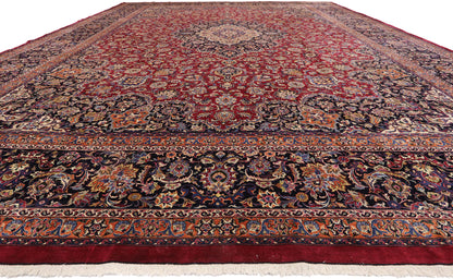17 x 22 Vintage Persian Mashhad Rug 77405