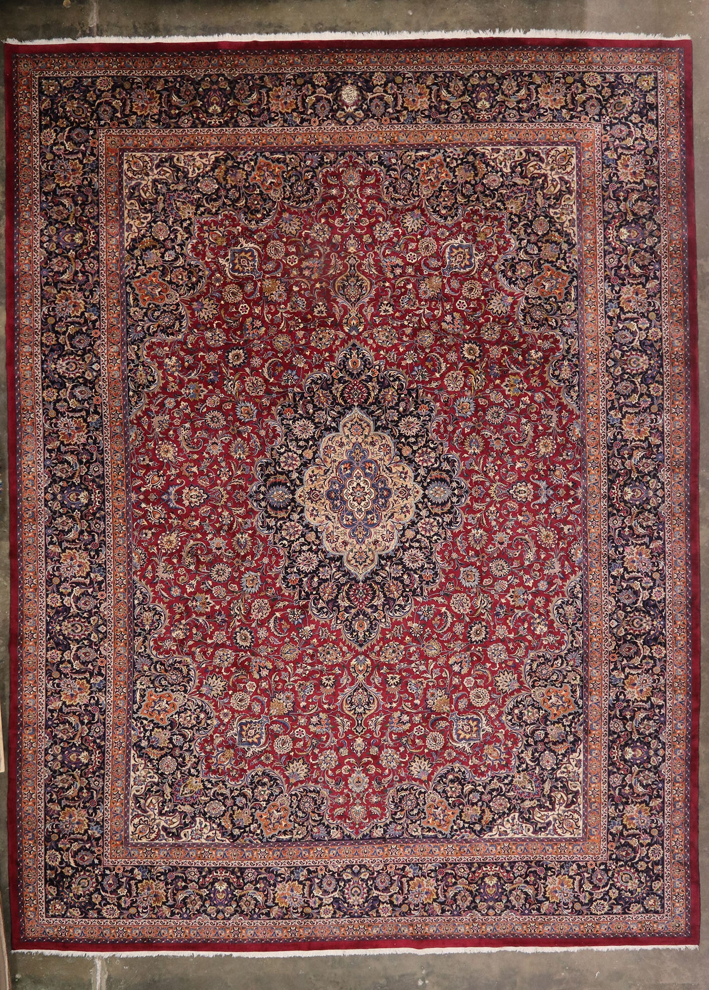 17 x 22 Vintage Persian Mashhad Rug 77405