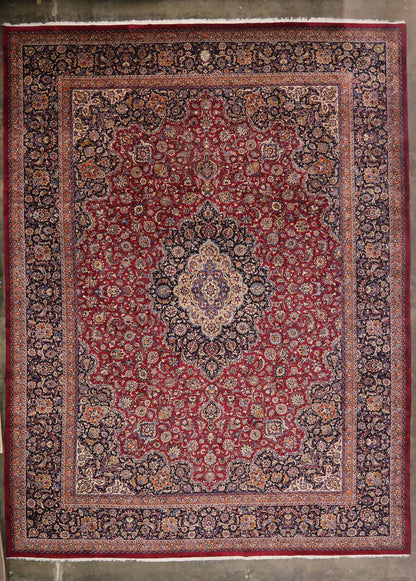 17 x 22 Vintage Persian Mashhad Rug 77405