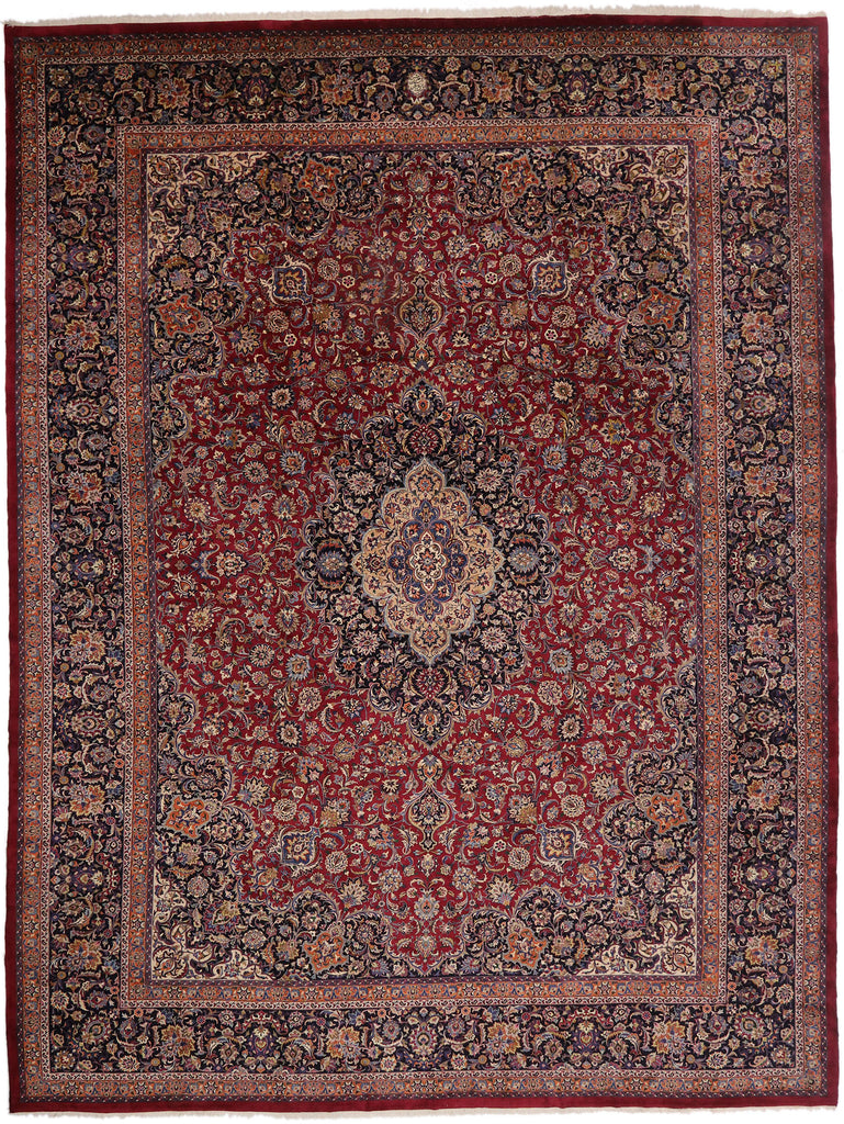 17 x 22 Vintage Persian Mashhad Rug 77405