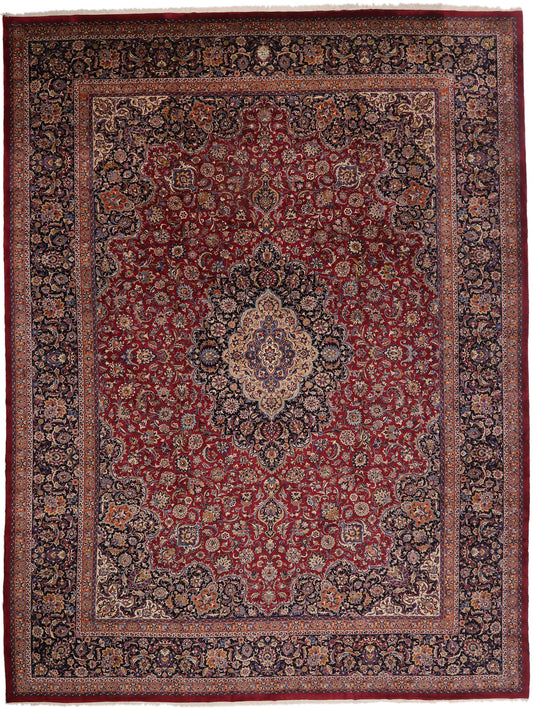 17 x 22 Vintage Persian Mashhad Rug 77405