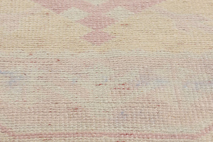 3 x 4 Vintage Pastel Turkish Oushak Rug 53932
