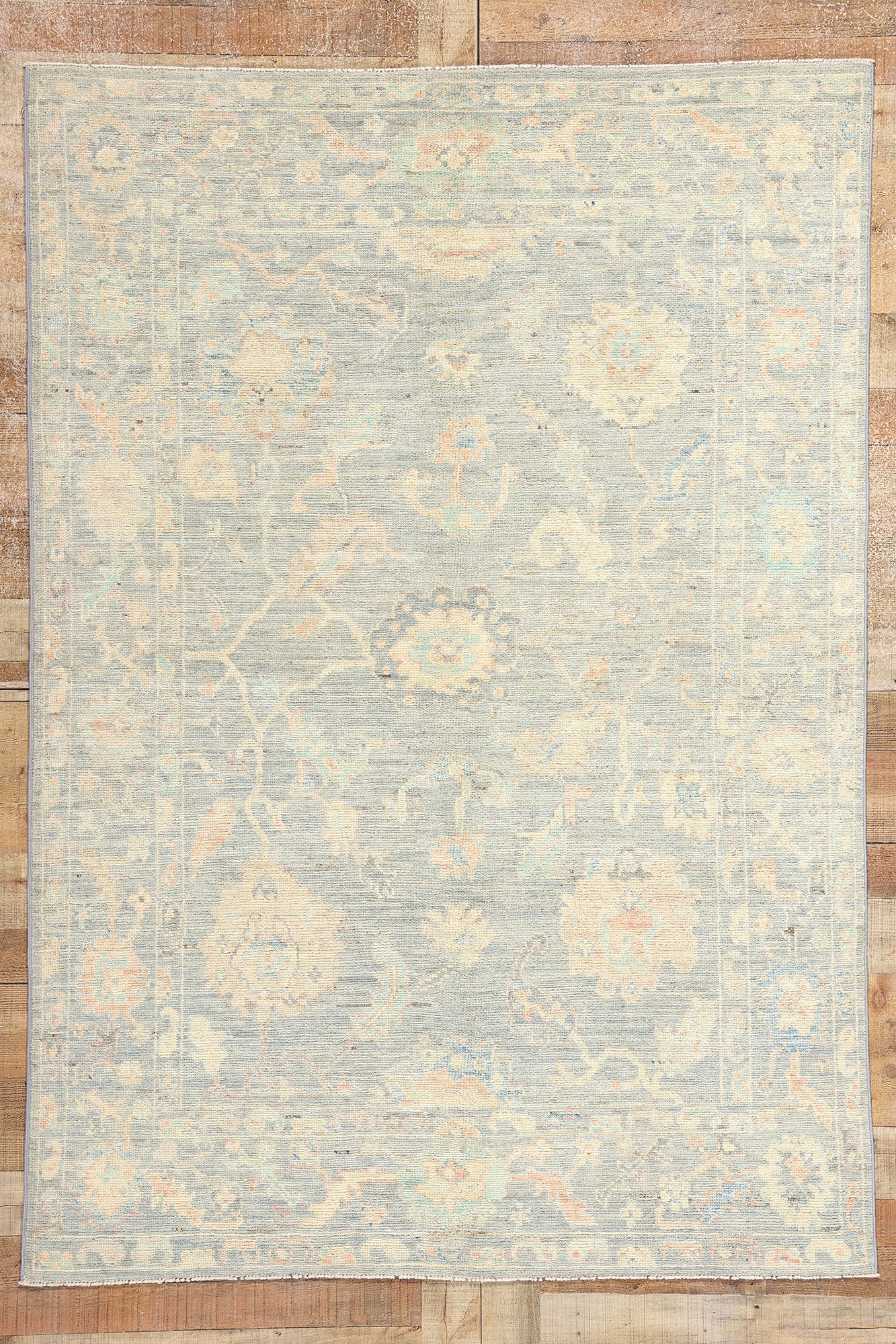 5 x 7 Colorful Pastel Oushak Rug 80883