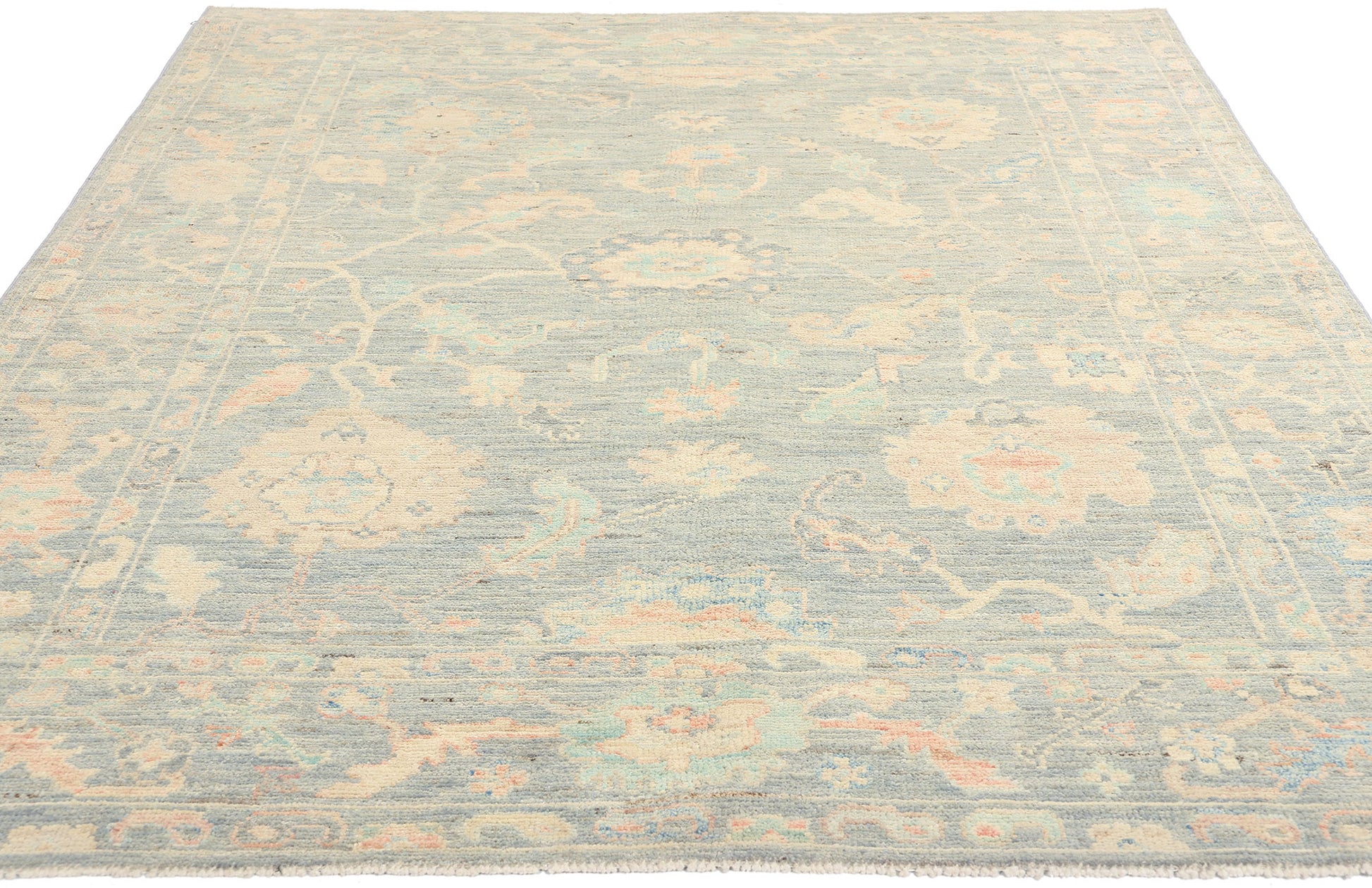 5 x 7 Colorful Pastel Oushak Rug 80883