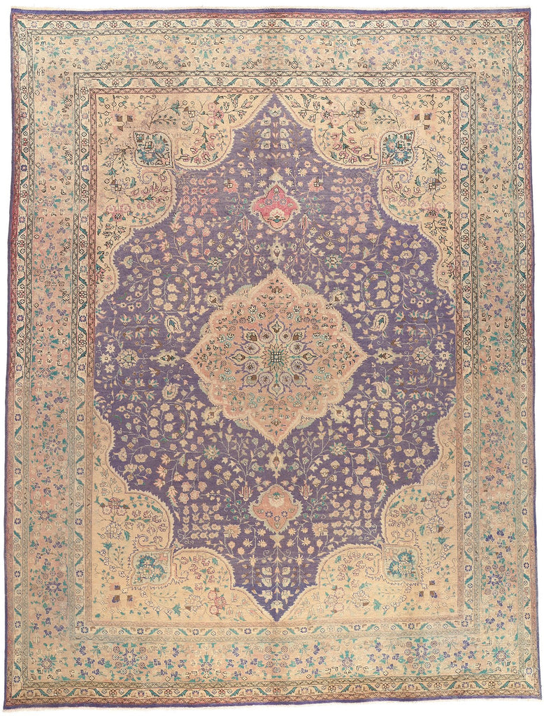 10 x 13 Vintage Persian Tabriz Rug 76417