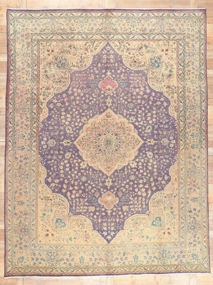 10 x 13 Vintage Persian Tabriz Rug 76417