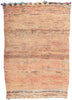 6 x 8 Vintage Orange Boujad Moroccan Rag Rug 21504