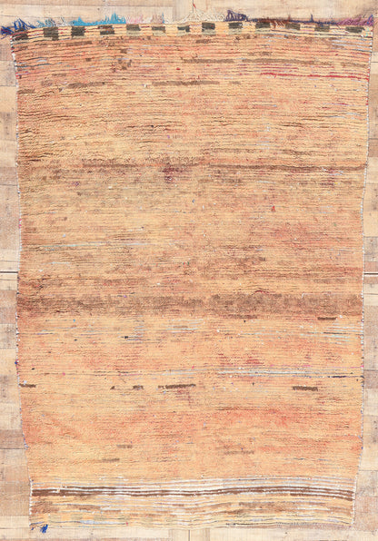 6 x 8 Vintage Orange Boujad Moroccan Rag Rug 21504