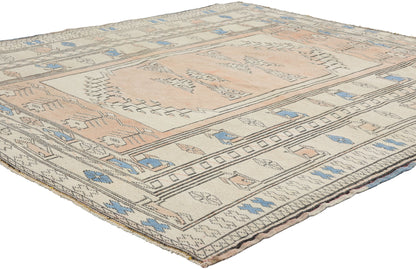 3 x 4 Vintage Peach Turkish Oushak Rug 53927