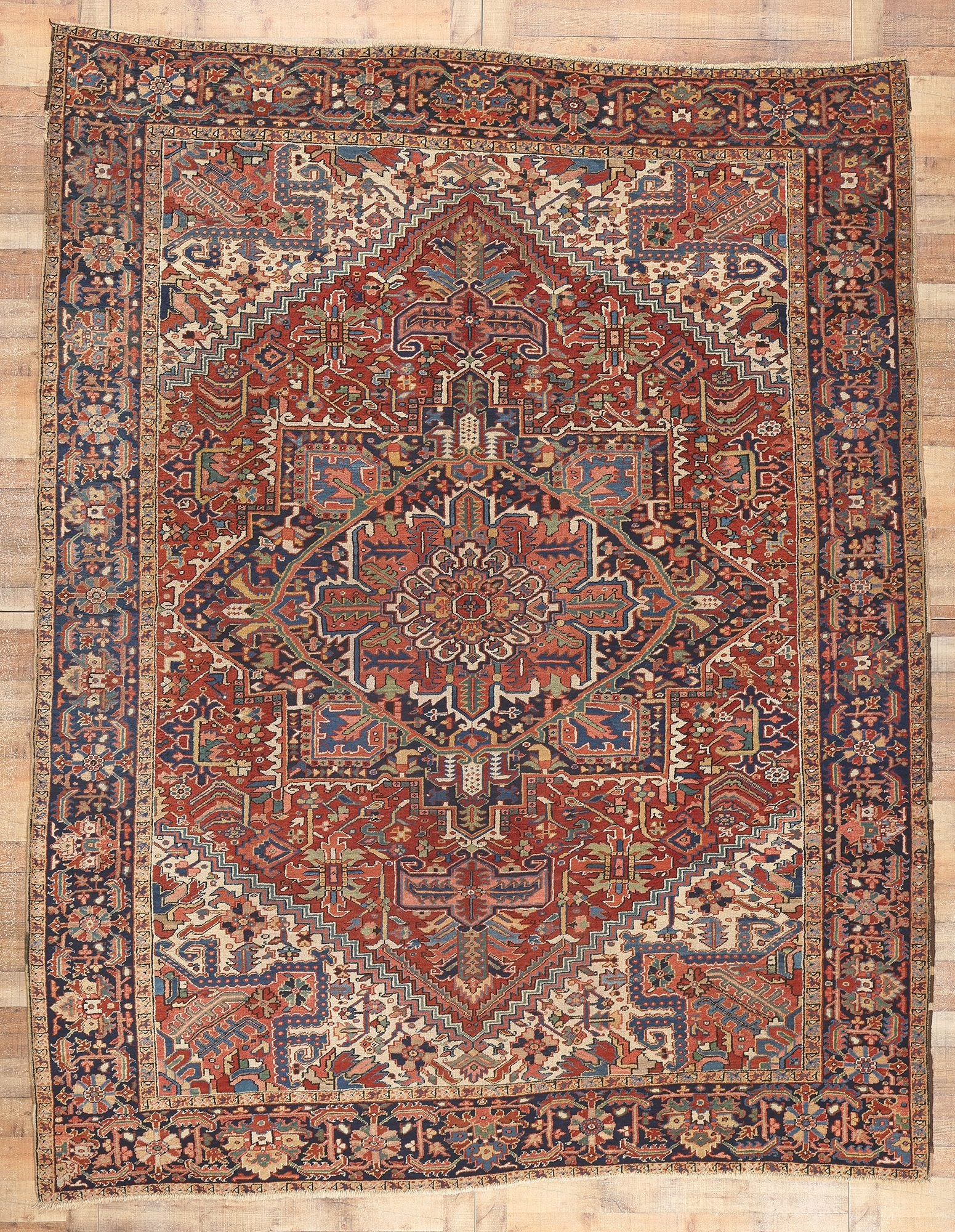 10 x 12 Vintage Persian Heriz Rug 76648