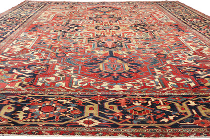 13 x 18 Antique Persian Heriz Rug 78765