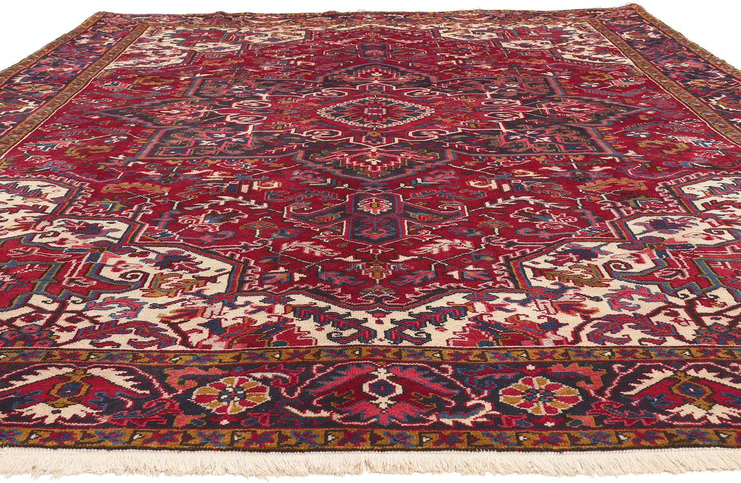 8 x 12 Vintage Persian Heriz Rug 71266