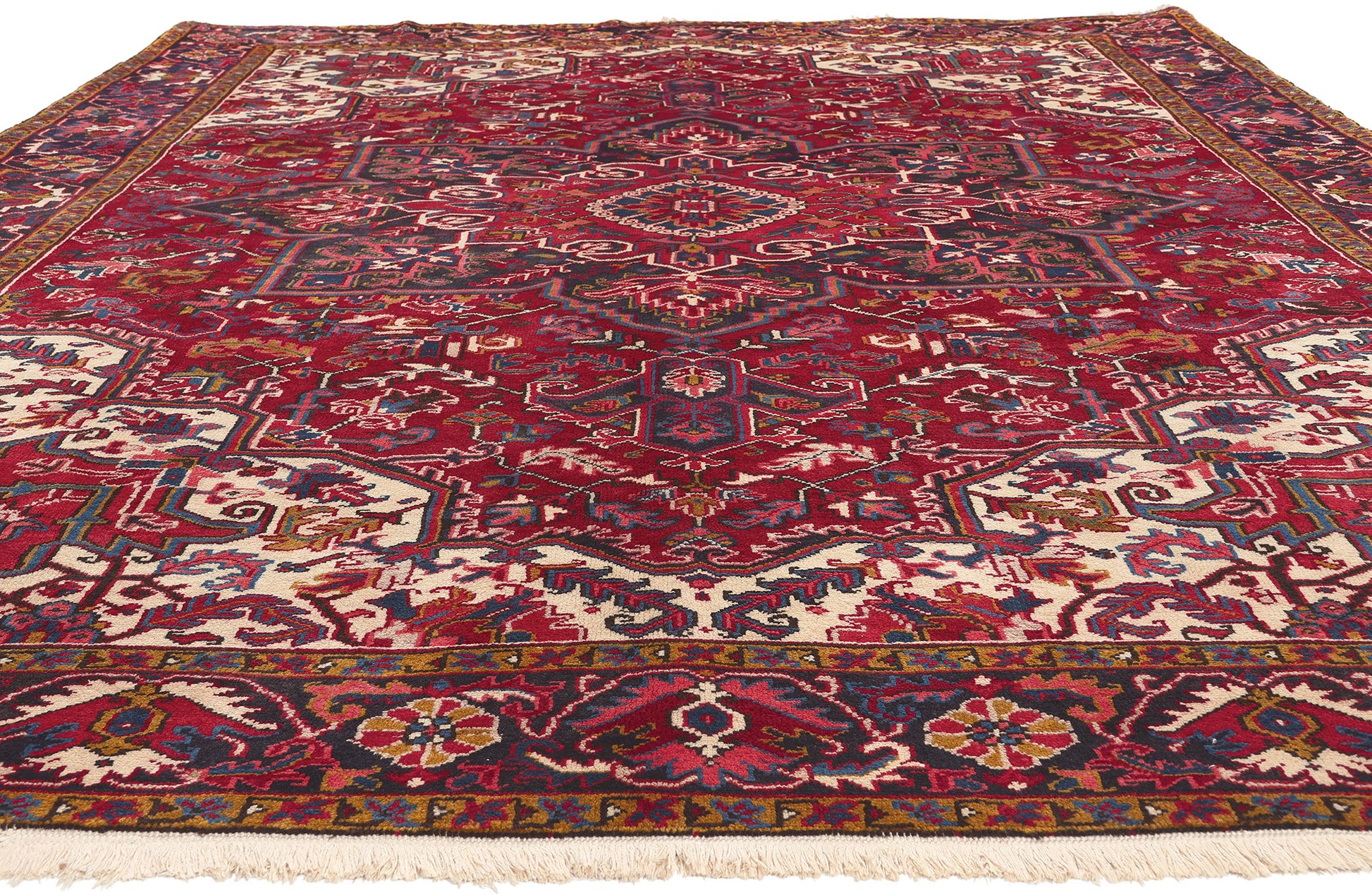 8 x 12 Vintage Persian Heriz Rug 71266