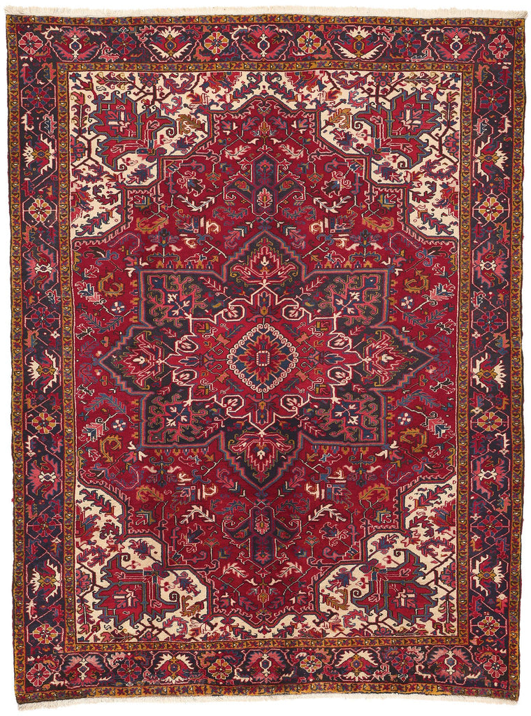 8 x 12 Vintage Persian Heriz Rug 71266