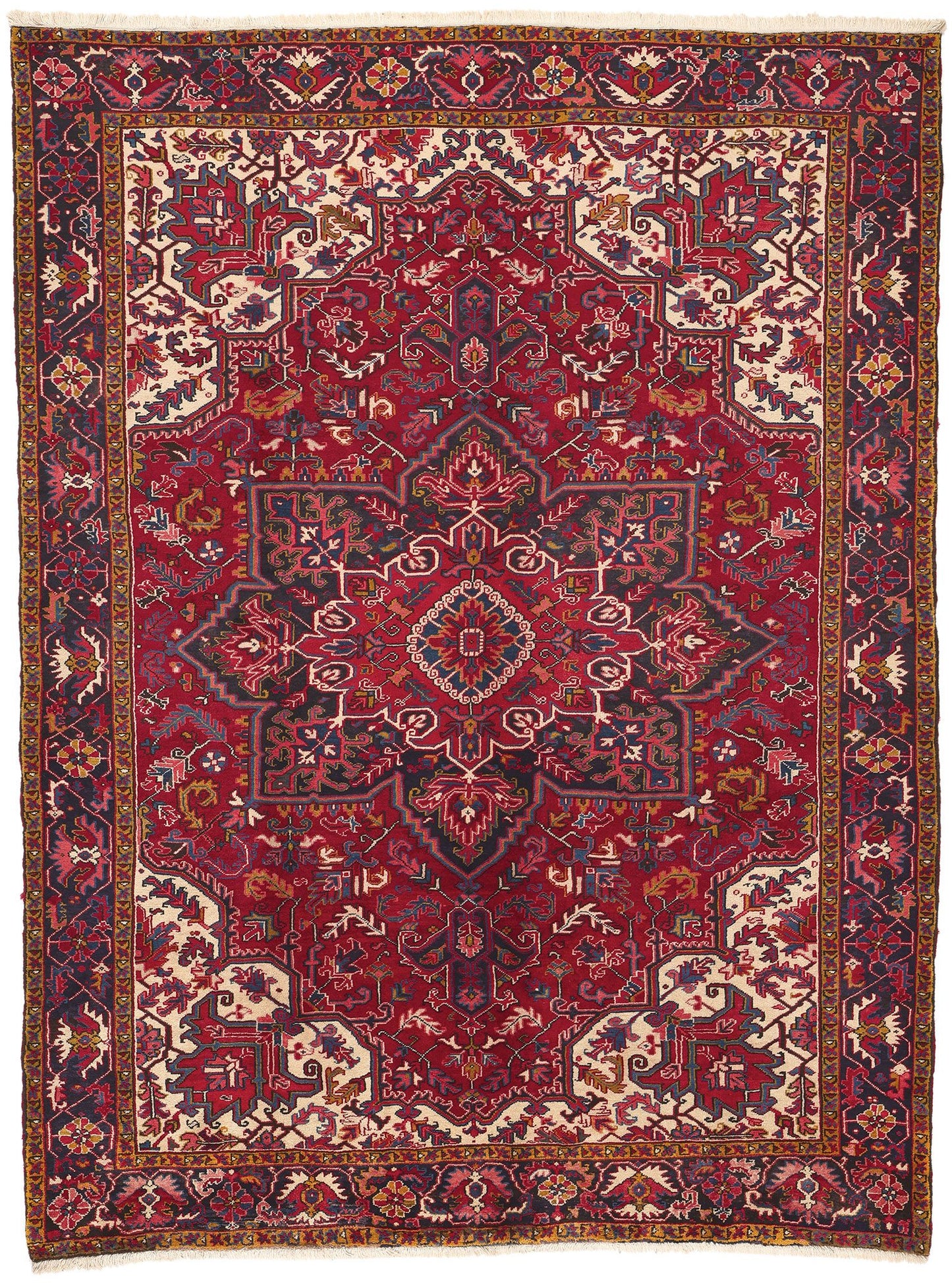8 x 12 Vintage Persian Heriz Rug 71266