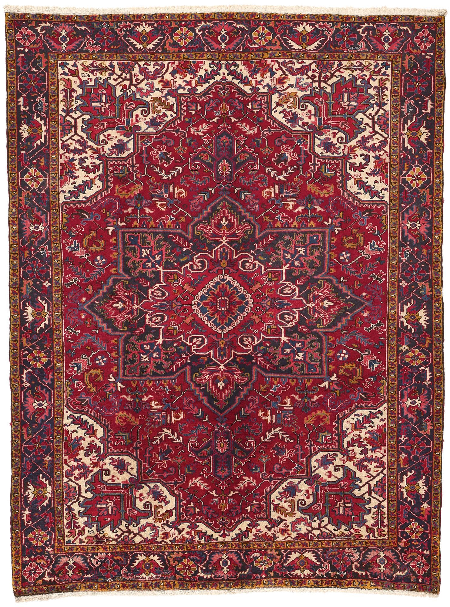 8 x 12 Vintage Persian Heriz Rug 71266