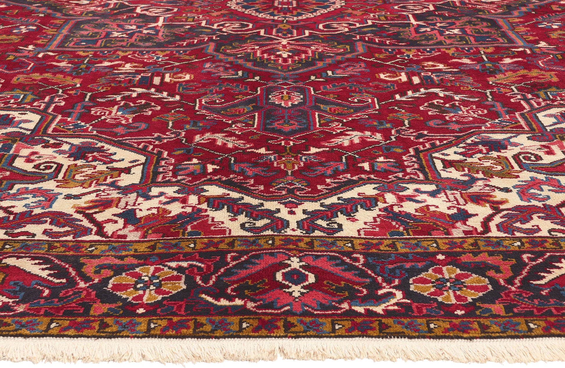 8 x 12 Vintage Persian Heriz Rug 71266