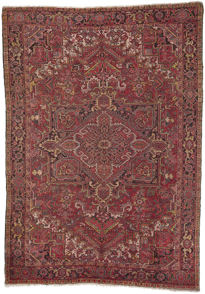 8 x 12 Vintage Persian Heriz Rug 76588