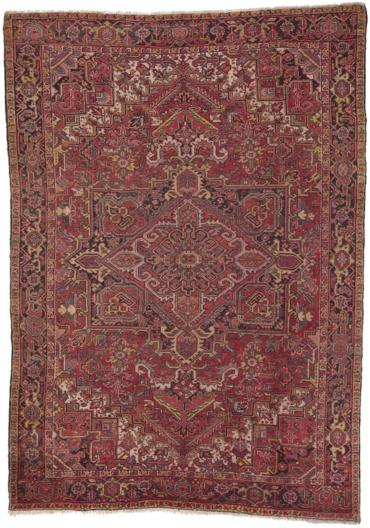 8 x 12 Vintage Persian Heriz Rug 76588