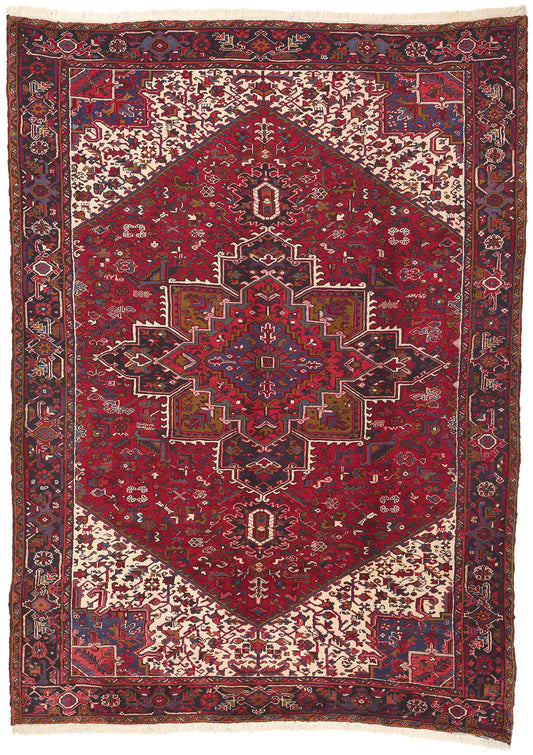 9 x 12 Vintage Persian Heriz Rug 60307