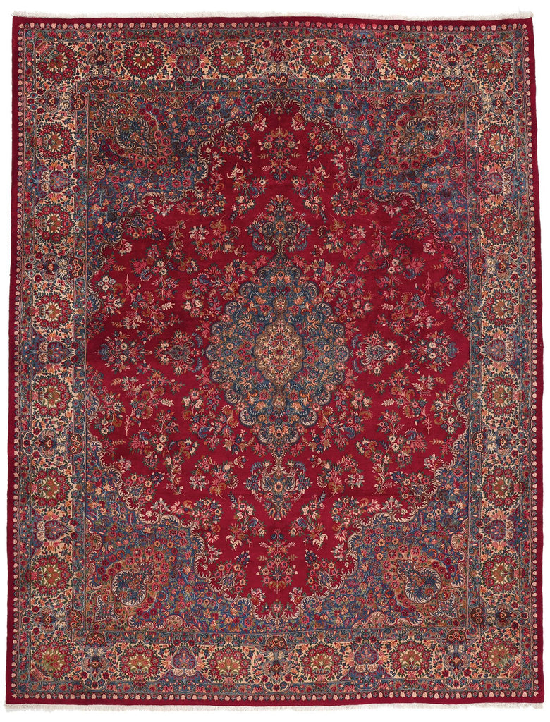 10 x 13 Vintage Persian Kerman Rug 77718