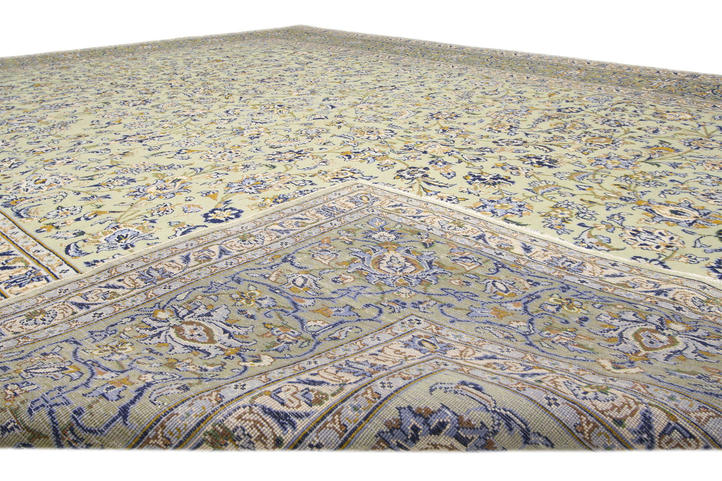 10 x 13 Vintage Persian Yazd Rug 75922