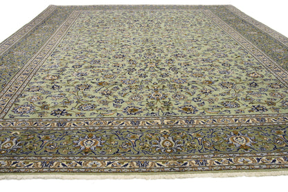 10 x 13 Vintage Persian Yazd Rug 75922