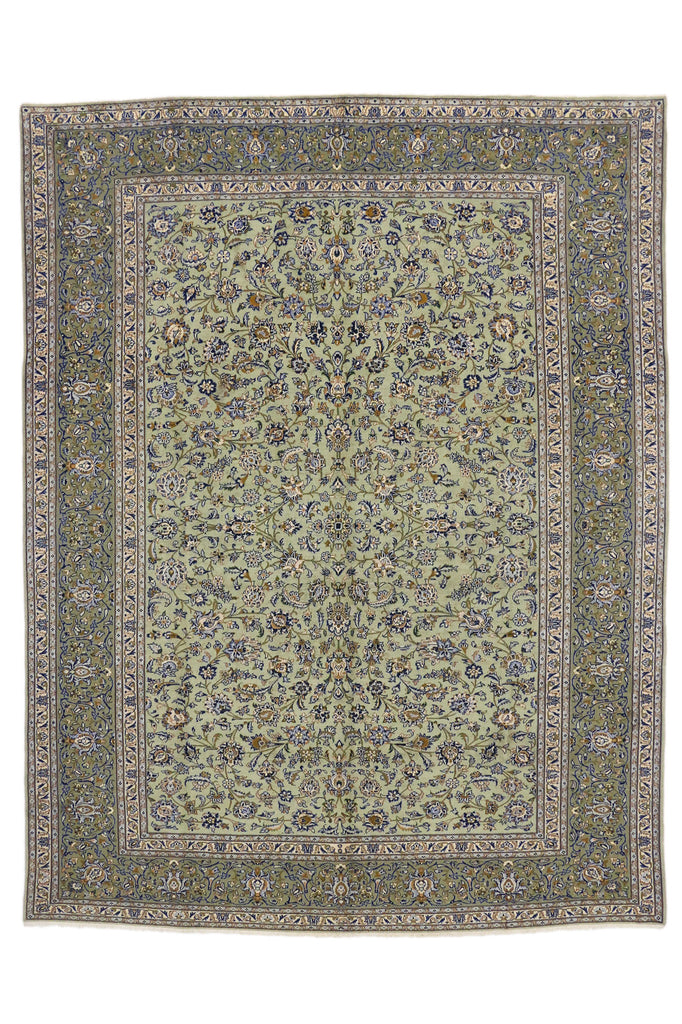 10 x 13 Vintage Persian Yazd Rug 75922